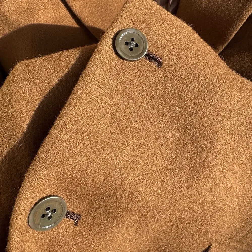 VINTAGE Z CLOTHING BRENTWOOD CALIFORNIA MENS 46” COGNAC BROWN WOOL BLEND BLAZER